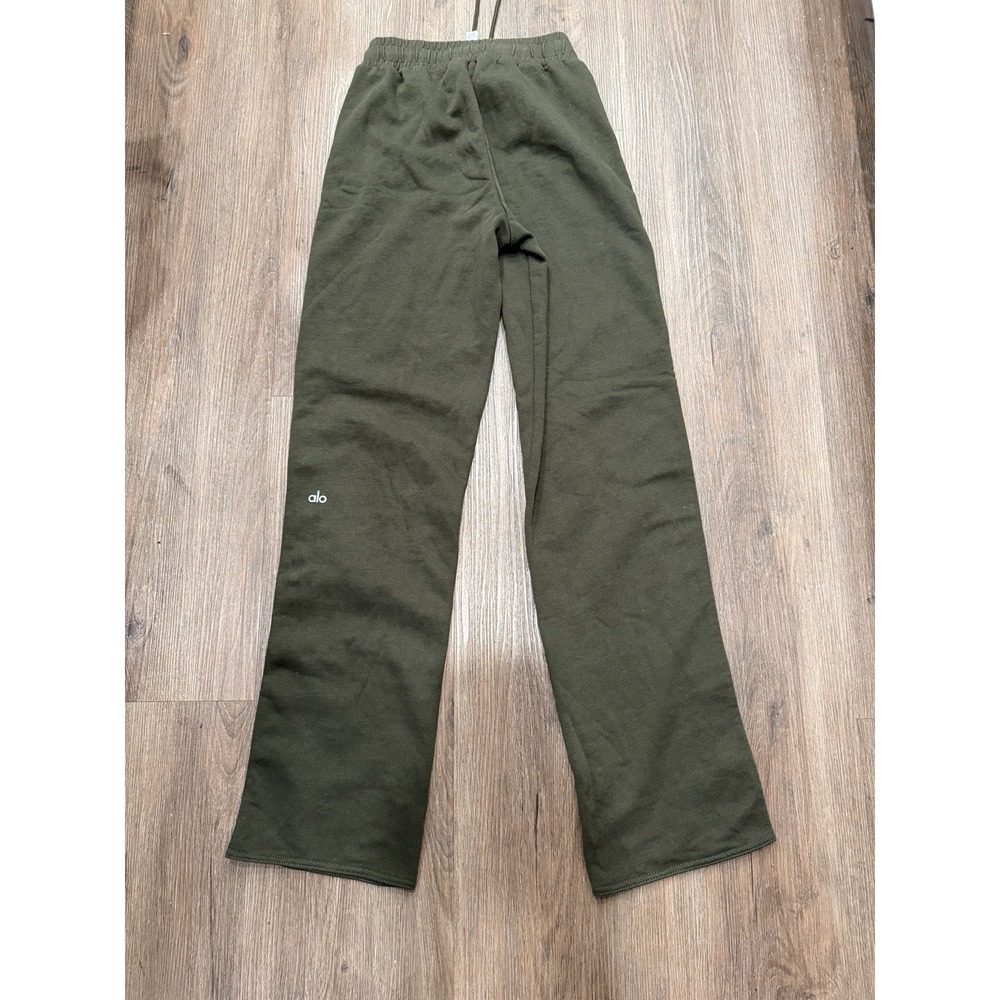 Alo‎ Courtside Tearaway Pants Size XS Snap Side Athletic Olive Green